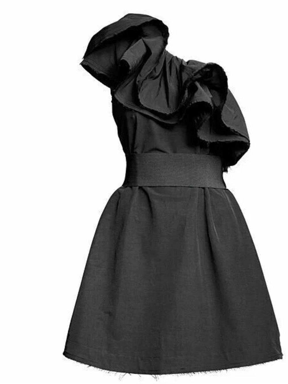 Lanvin for H&M Black One-Shoulder Mini Dress